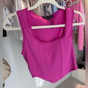 Pink corset top